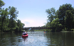 Paddling down the stream
